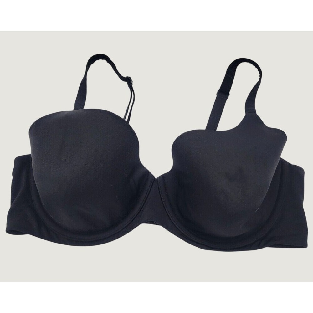 Ambrielle Underwire Bra Everyday Full Coverage Minimalist Comfort Black 38D